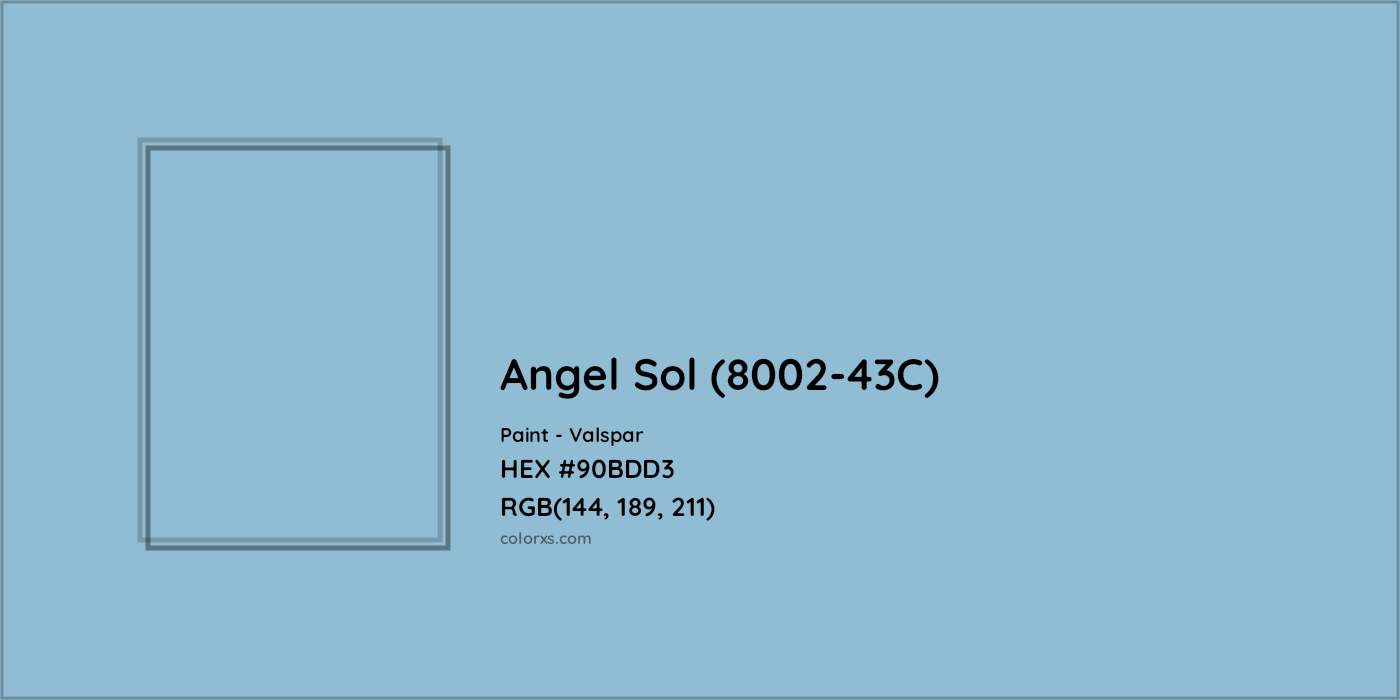 HEX #90BDD3 Angel Sol (8002-43C) Paint Valspar - Color Code