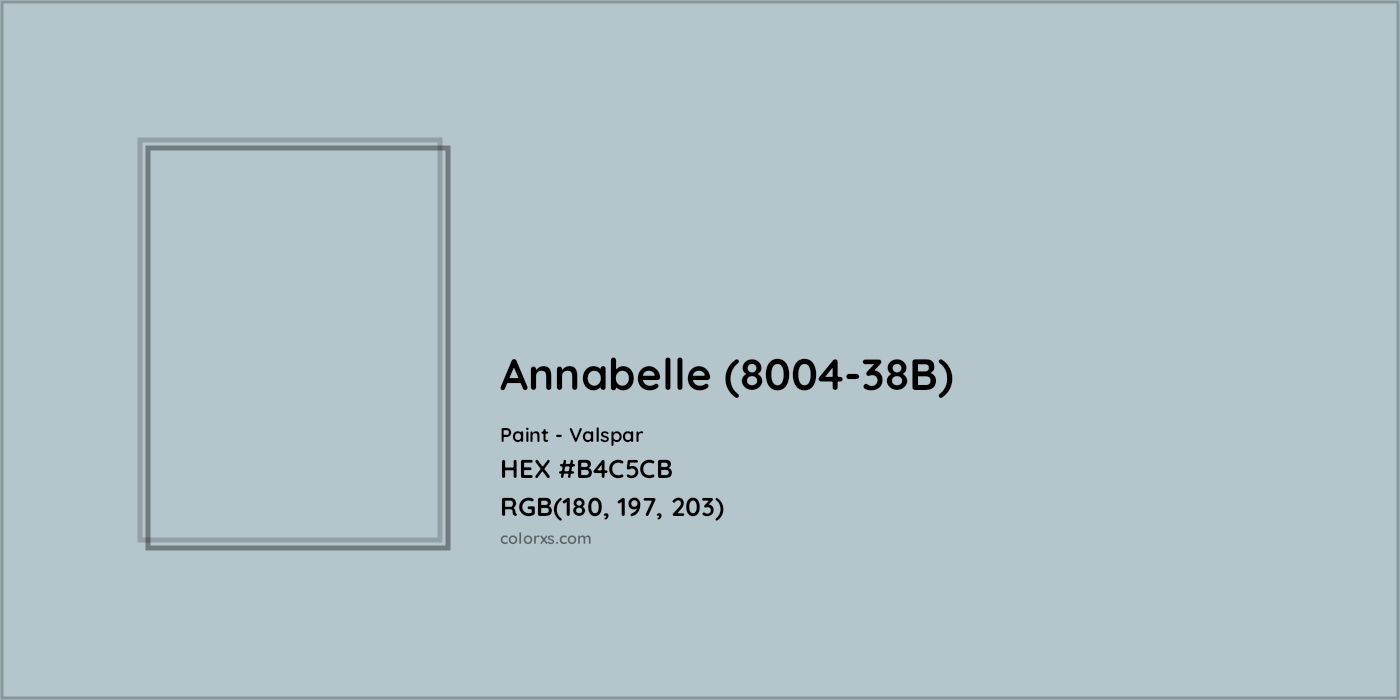 HEX #B4C5CB Annabelle (8004-38B) Paint Valspar - Color Code