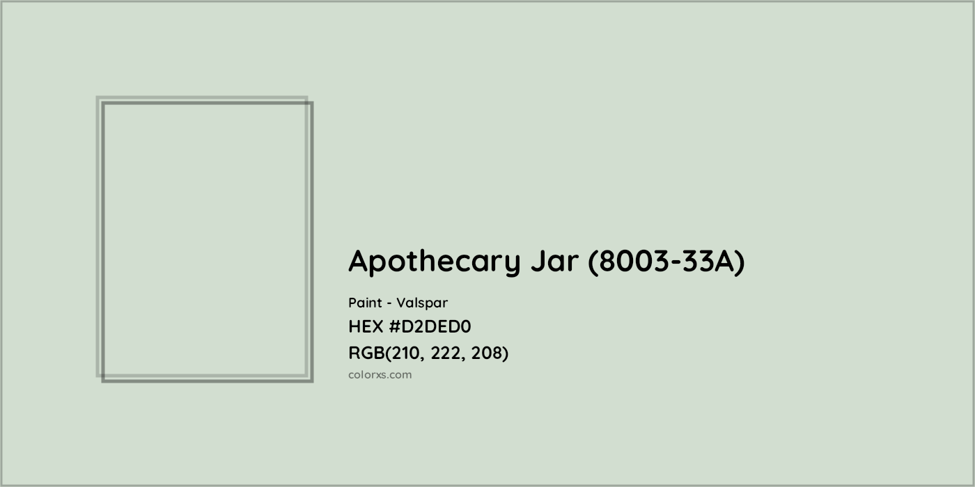 HEX #D2DED0 Apothecary Jar (8003-33A) Paint Valspar - Color Code