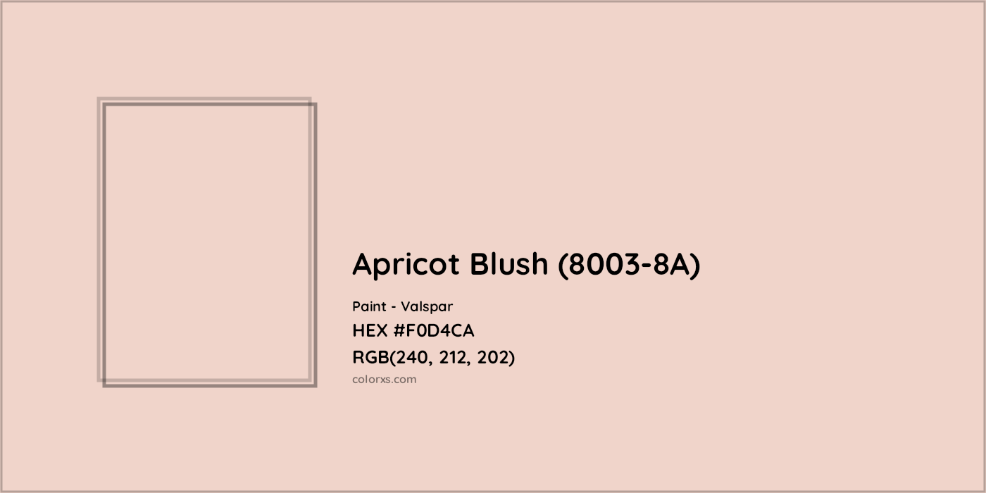 HEX #F0D4CA Apricot Blush (8003-8A) Paint Valspar - Color Code