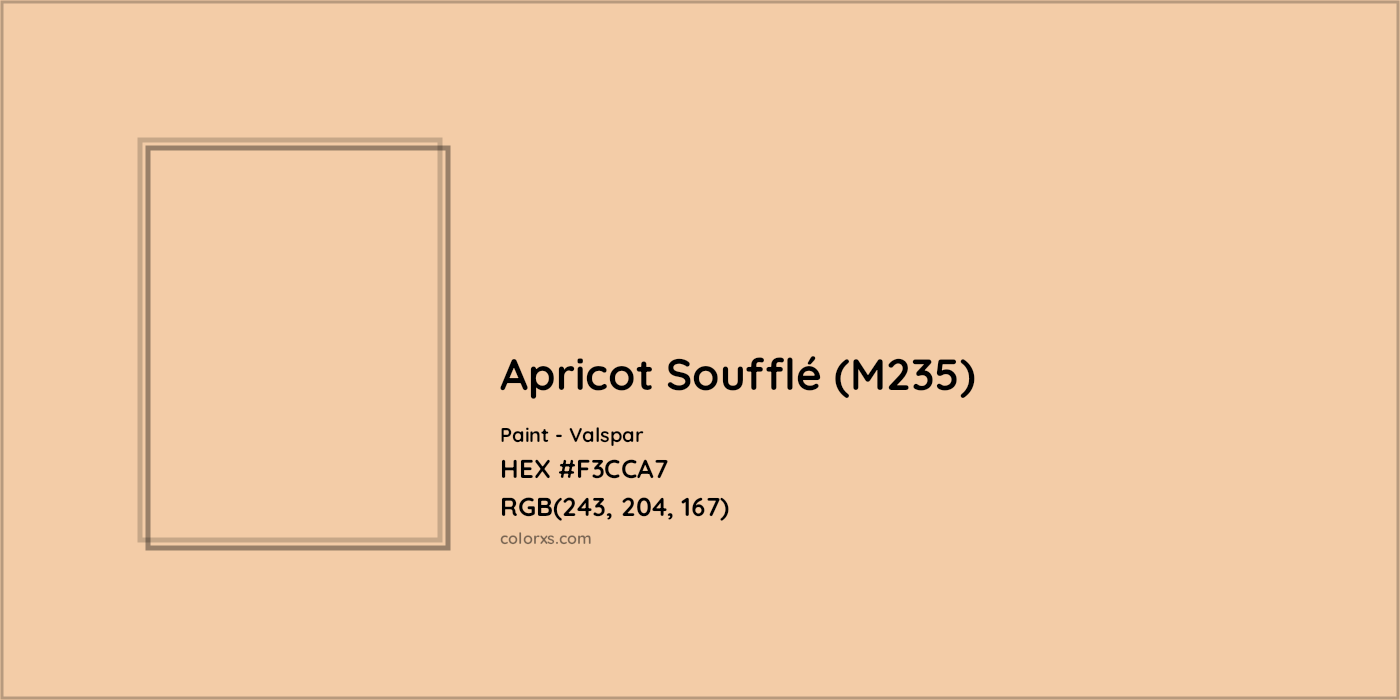 HEX #F3CCA7 Apricot Soufflé (M235) Paint Valspar - Color Code