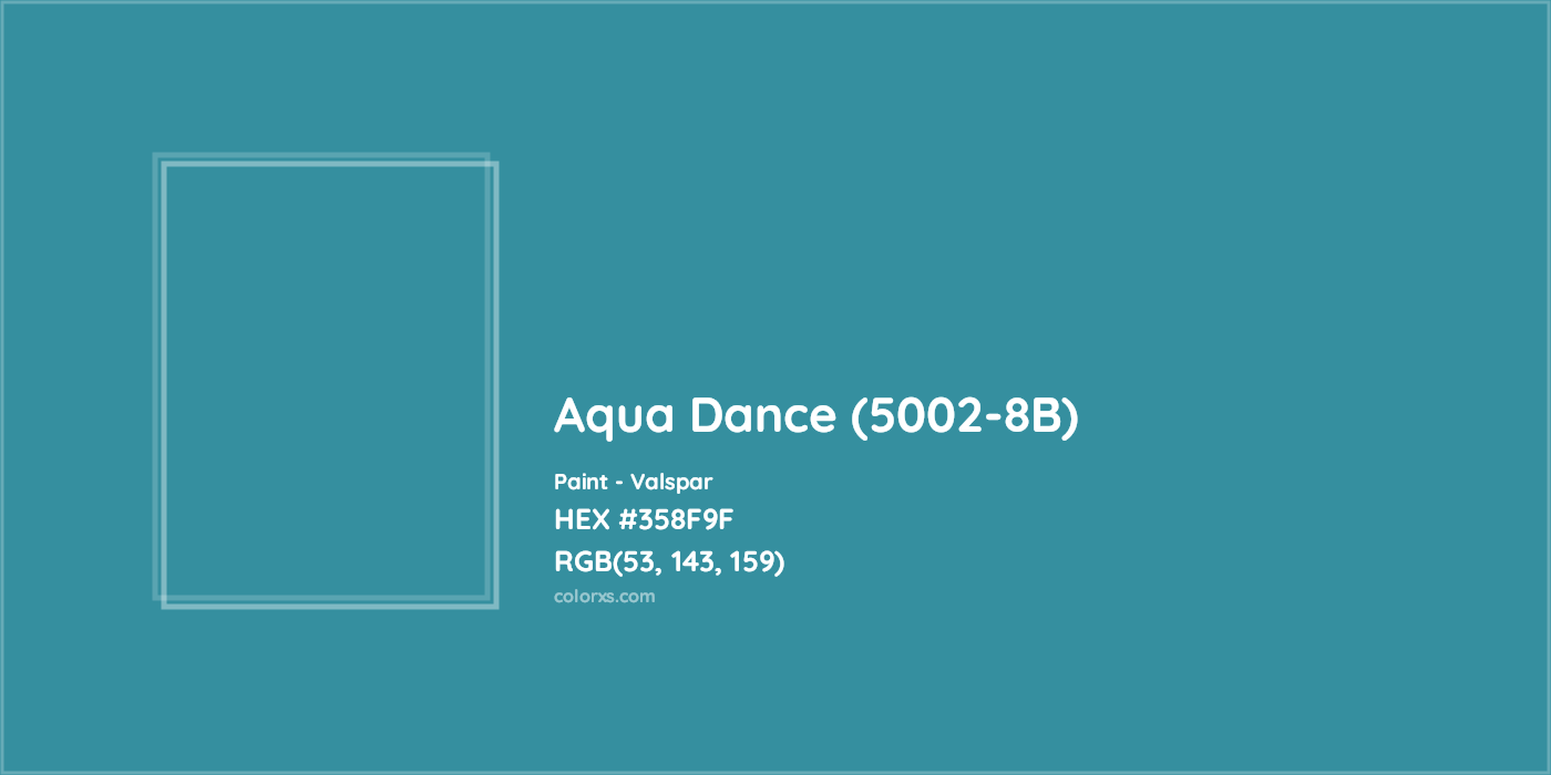 HEX #358F9F Aqua Dance (5002-8B) Paint Valspar - Color Code