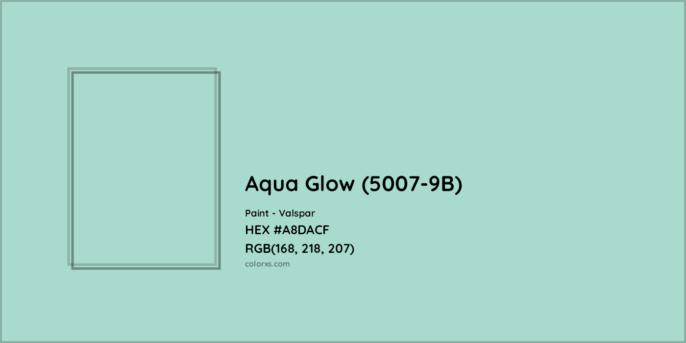 HEX #A8DACF Aqua Glow (5007-9B) Paint Valspar - Color Code