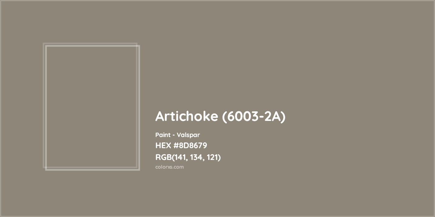 HEX #8D8679 Artichoke (6003-2A) Paint Valspar - Color Code