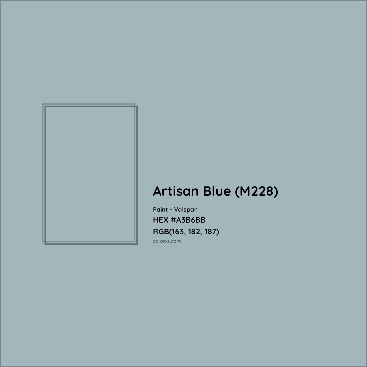 HEX #A3B6BB Artisan Blue (M228) Paint Valspar - Color Code