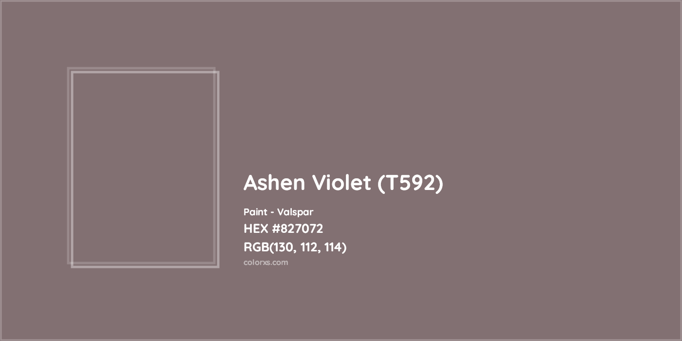HEX #827072 Ashen Violet (T592) Paint Valspar - Color Code