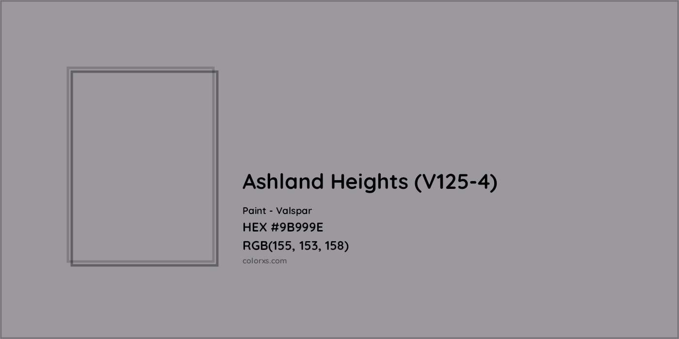 HEX #9B999E Ashland Heights (V125-4) Paint Valspar - Color Code
