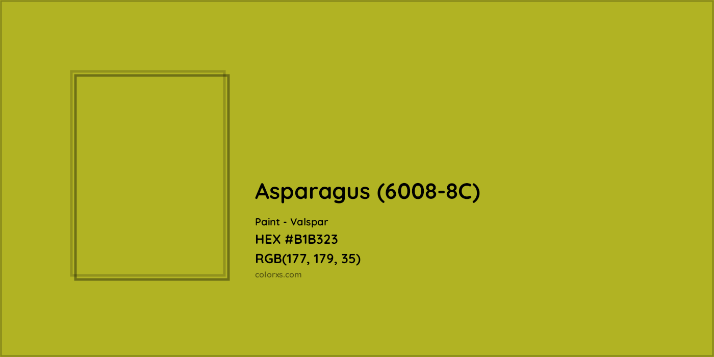 HEX #B1B323 Asparagus (6008-8C) Paint Valspar - Color Code