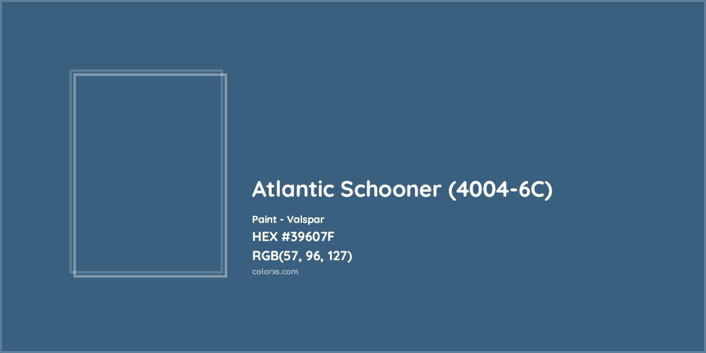 HEX #39607F Atlantic Schooner (4004-6C) Paint Valspar - Color Code