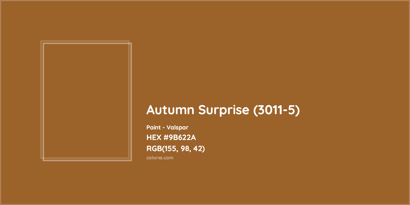 HEX #9B622A Autumn Surprise (3011-5) Paint Valspar - Color Code