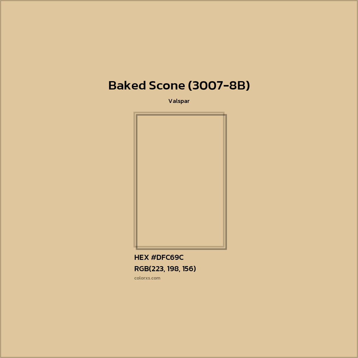 HEX #DFC69C Baked Scone (3007-8B) Paint Valspar - Color Code