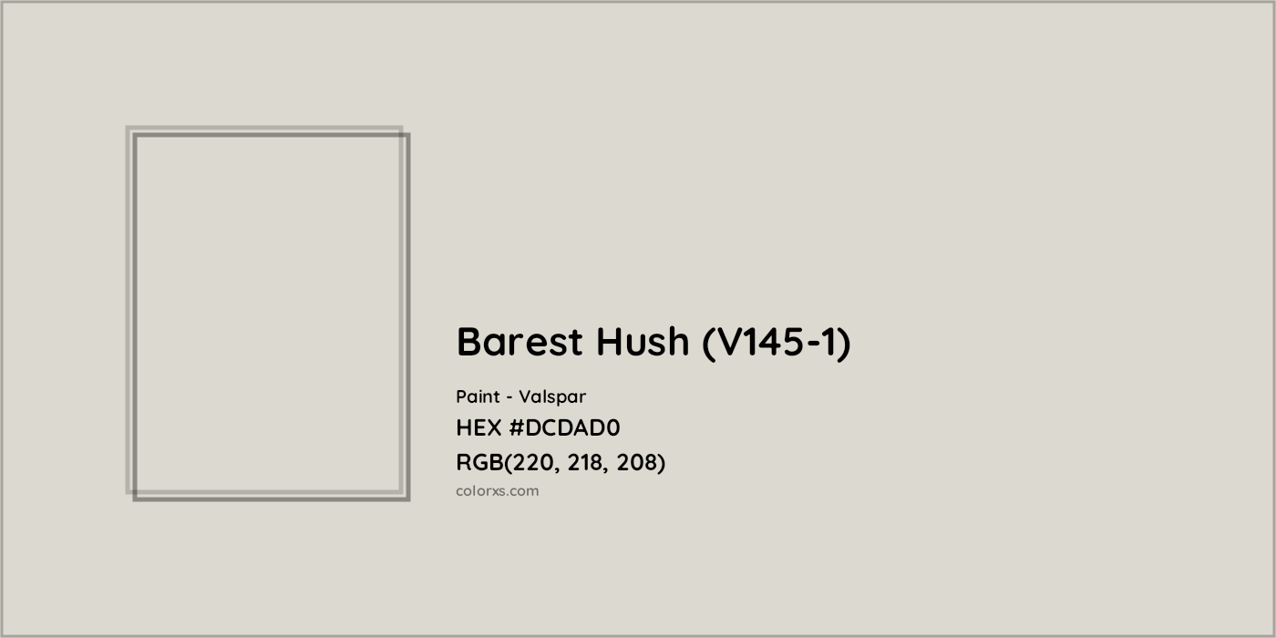 HEX #DCDAD0 Barest Hush (V145-1) Paint Valspar - Color Code