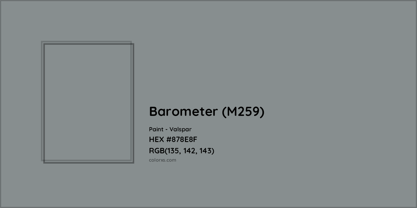 HEX #878E8F Barometer (M259) Paint Valspar - Color Code