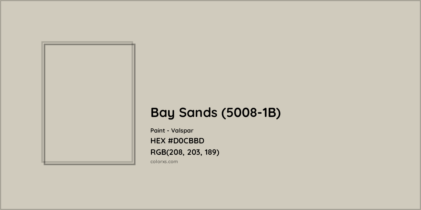 HEX #D0CBBD Bay Sands (5008-1B) Paint Valspar - Color Code