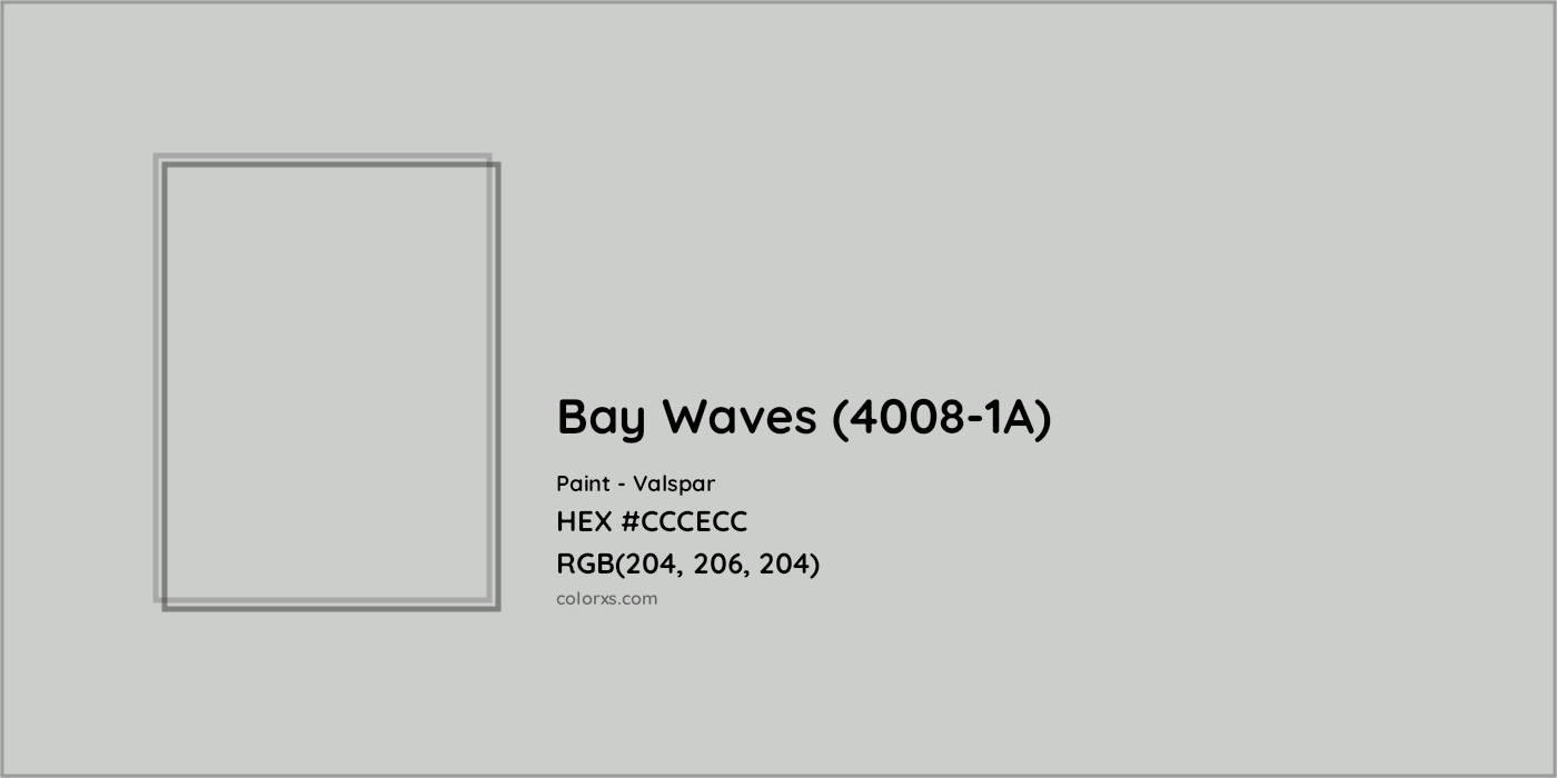 HEX #CCCECC Bay Waves (4008-1A) Paint Valspar - Color Code