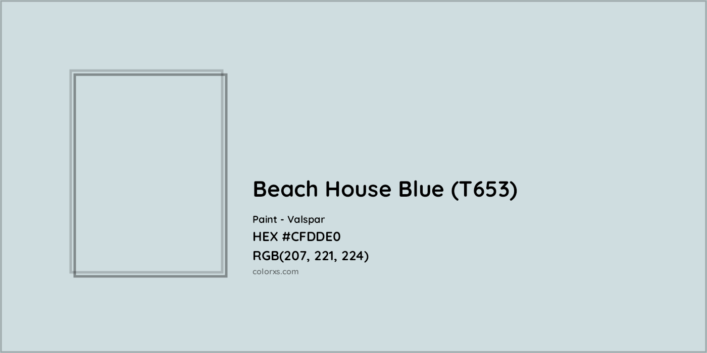 HEX #CFDDE0 Beach House Blue (T653) Paint Valspar - Color Code