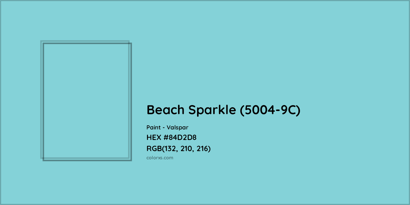HEX #84D2D8 Beach Sparkle (5004-9C) Paint Valspar - Color Code
