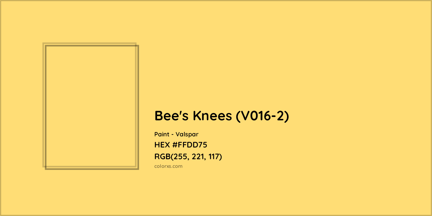 HEX #FFDD75 Bee's Knees (V016-2) Paint Valspar - Color Code