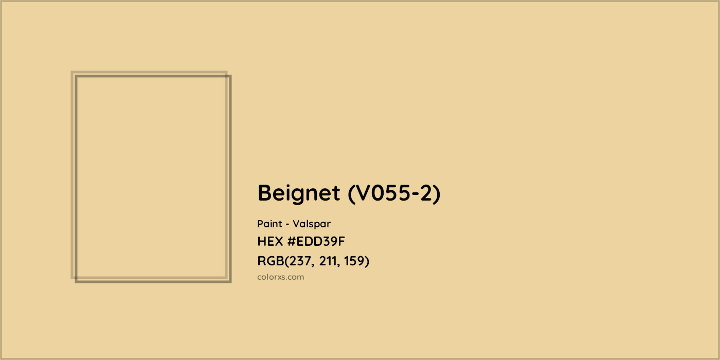 HEX #EDD39F Beignet (V055-2) Paint Valspar - Color Code