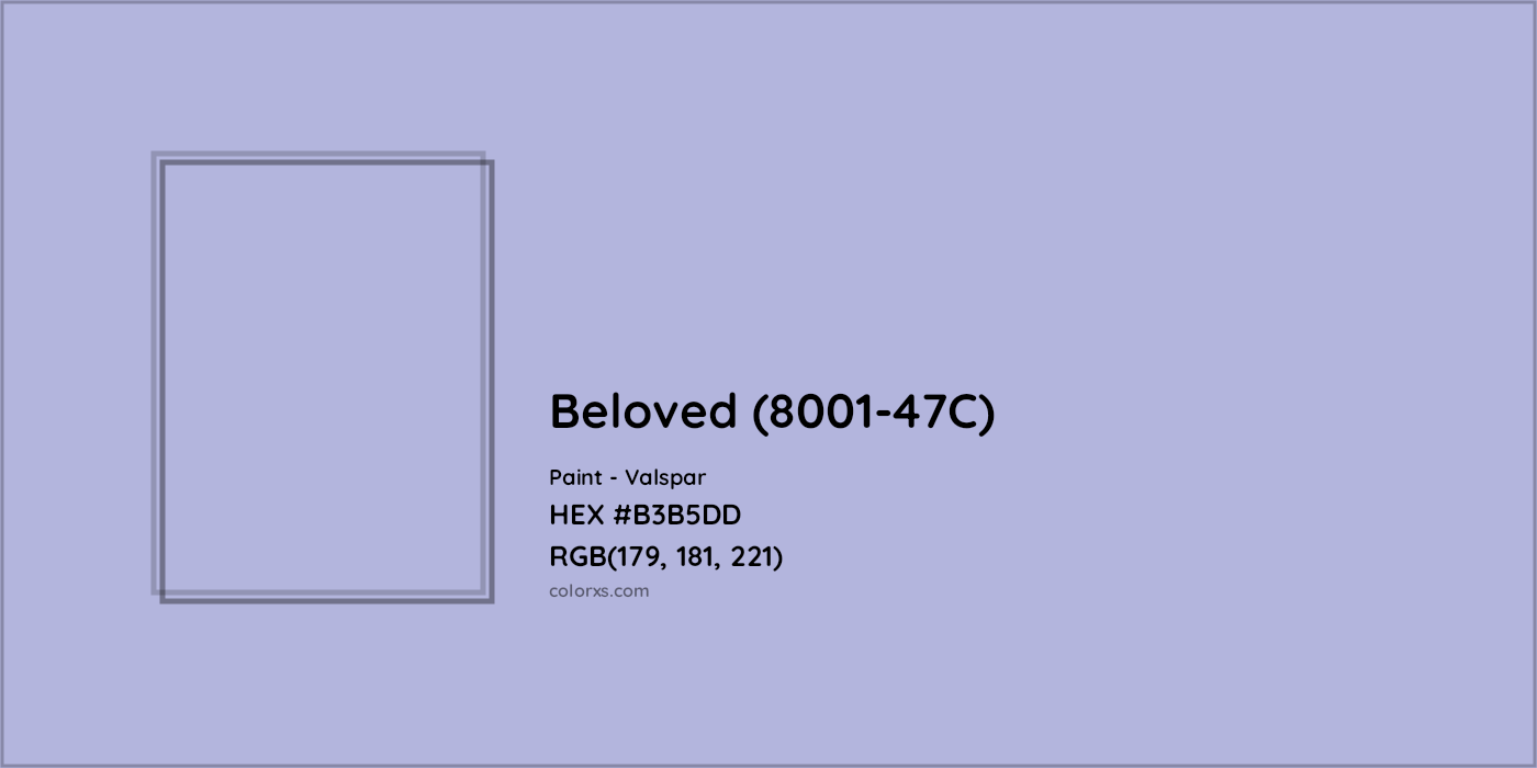 HEX #B3B5DD Beloved (8001-47C) Paint Valspar - Color Code