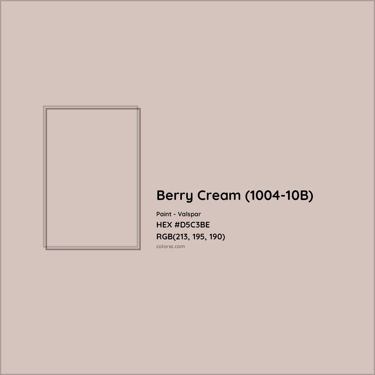 HEX #D5C3BE Berry Cream (1004-10B) Paint Valspar - Color Code