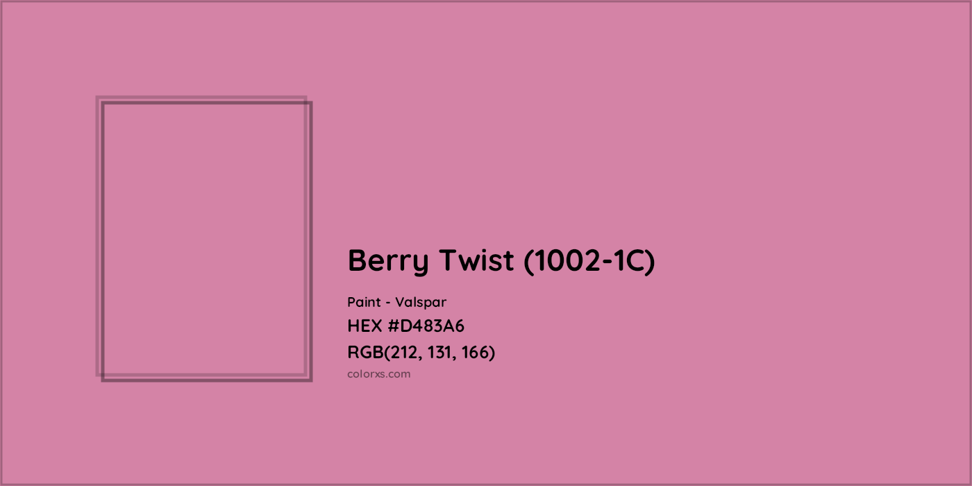 HEX #D483A6 Berry Twist (1002-1C) Paint Valspar - Color Code