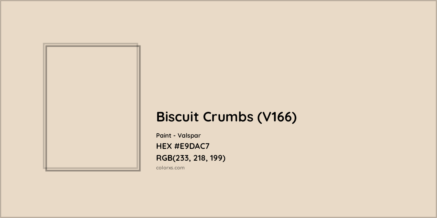 HEX #E9DAC7 Biscuit Crumbs (V166) Paint Valspar - Color Code