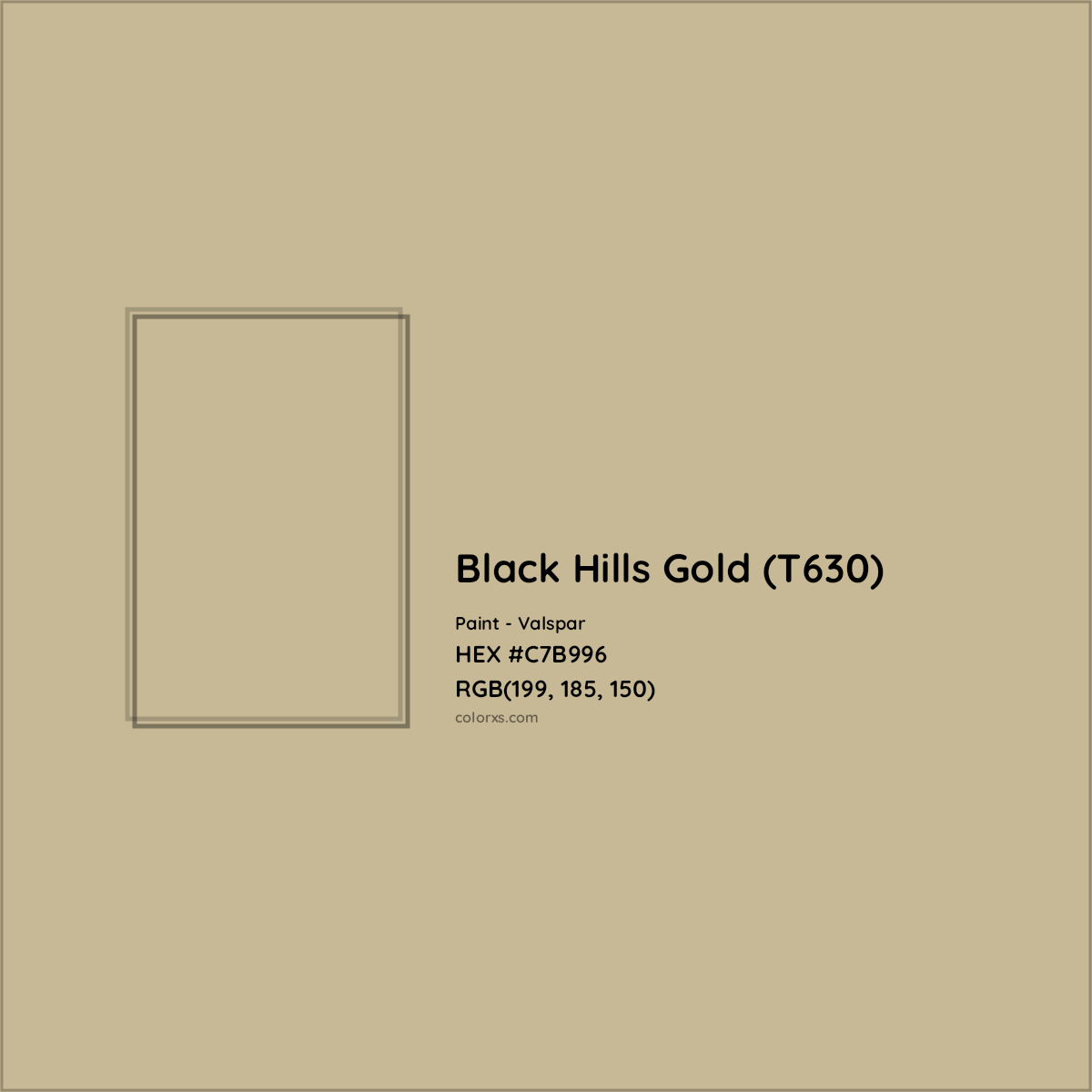 HEX #C7B996 Black Hills Gold (T630) Paint Valspar - Color Code