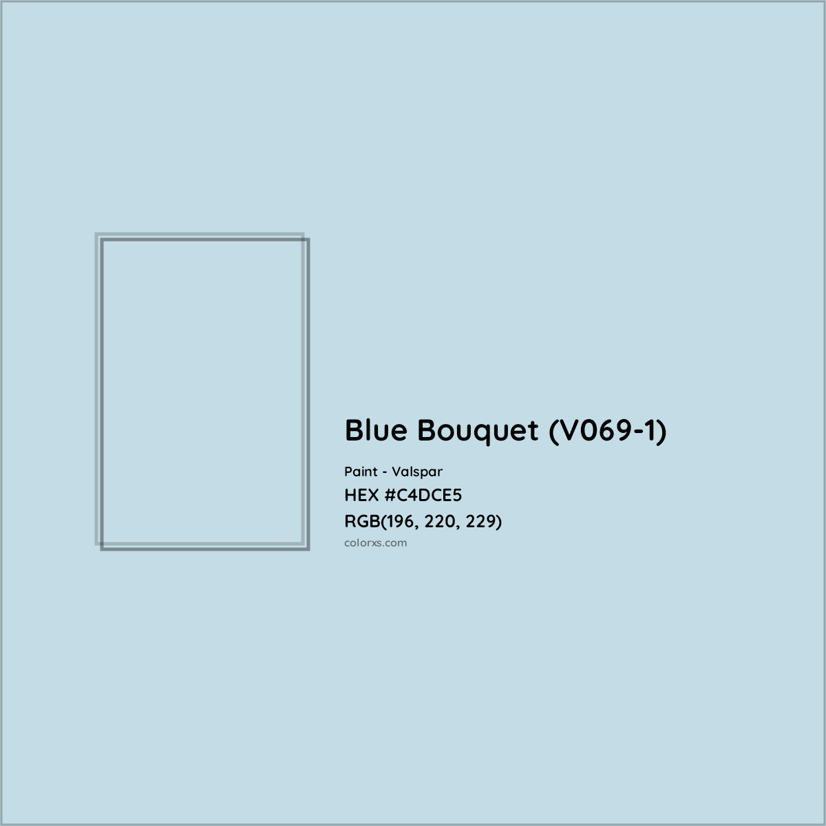 HEX #C4DCE5 Blue Bouquet (V069-1) Paint Valspar - Color Code