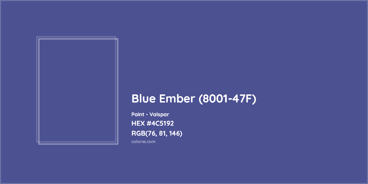 HEX #4C5192 Blue Ember (8001-47F) Paint Valspar - Color Code