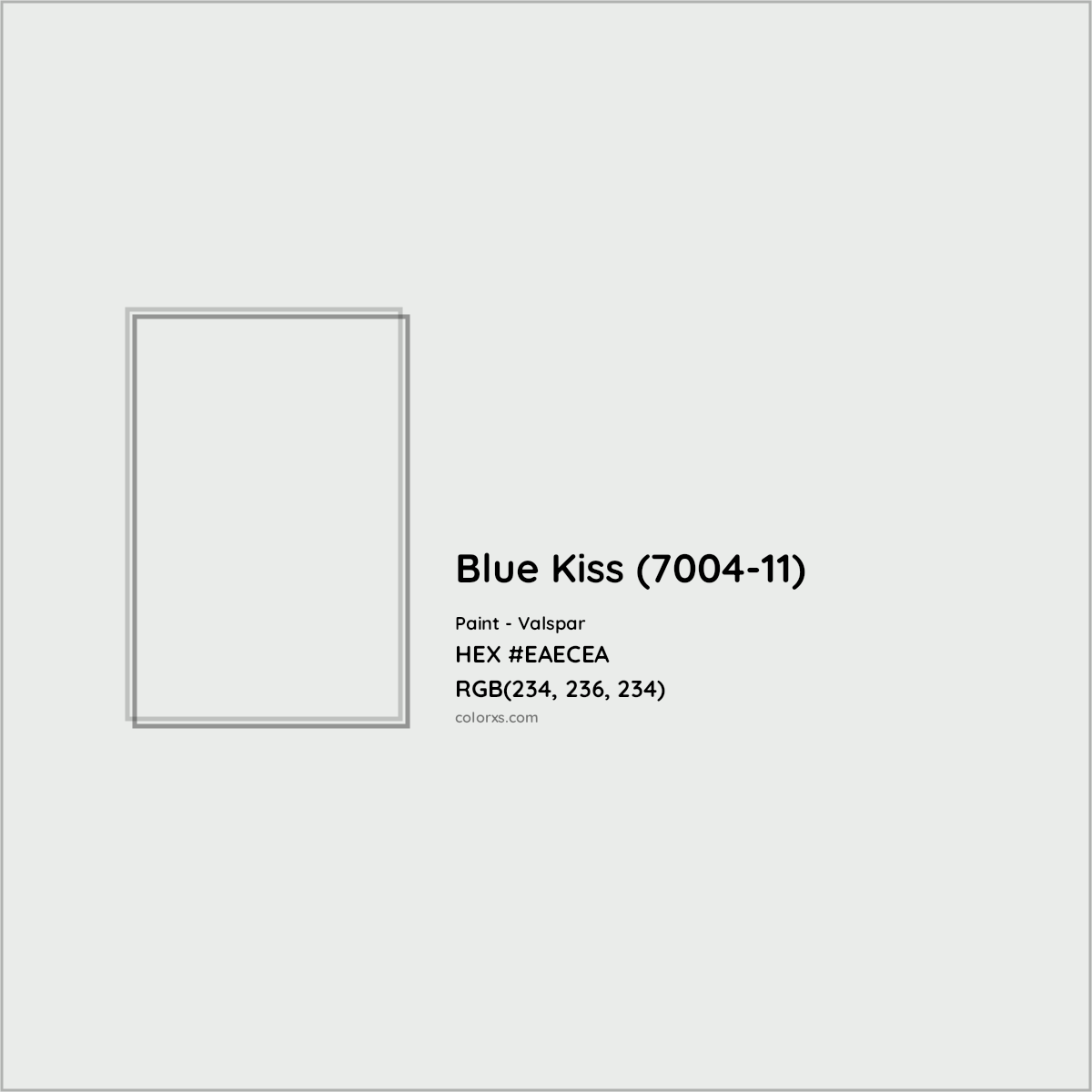 HEX #EAECEA Blue Kiss (7004-11) Paint Valspar - Color Code
