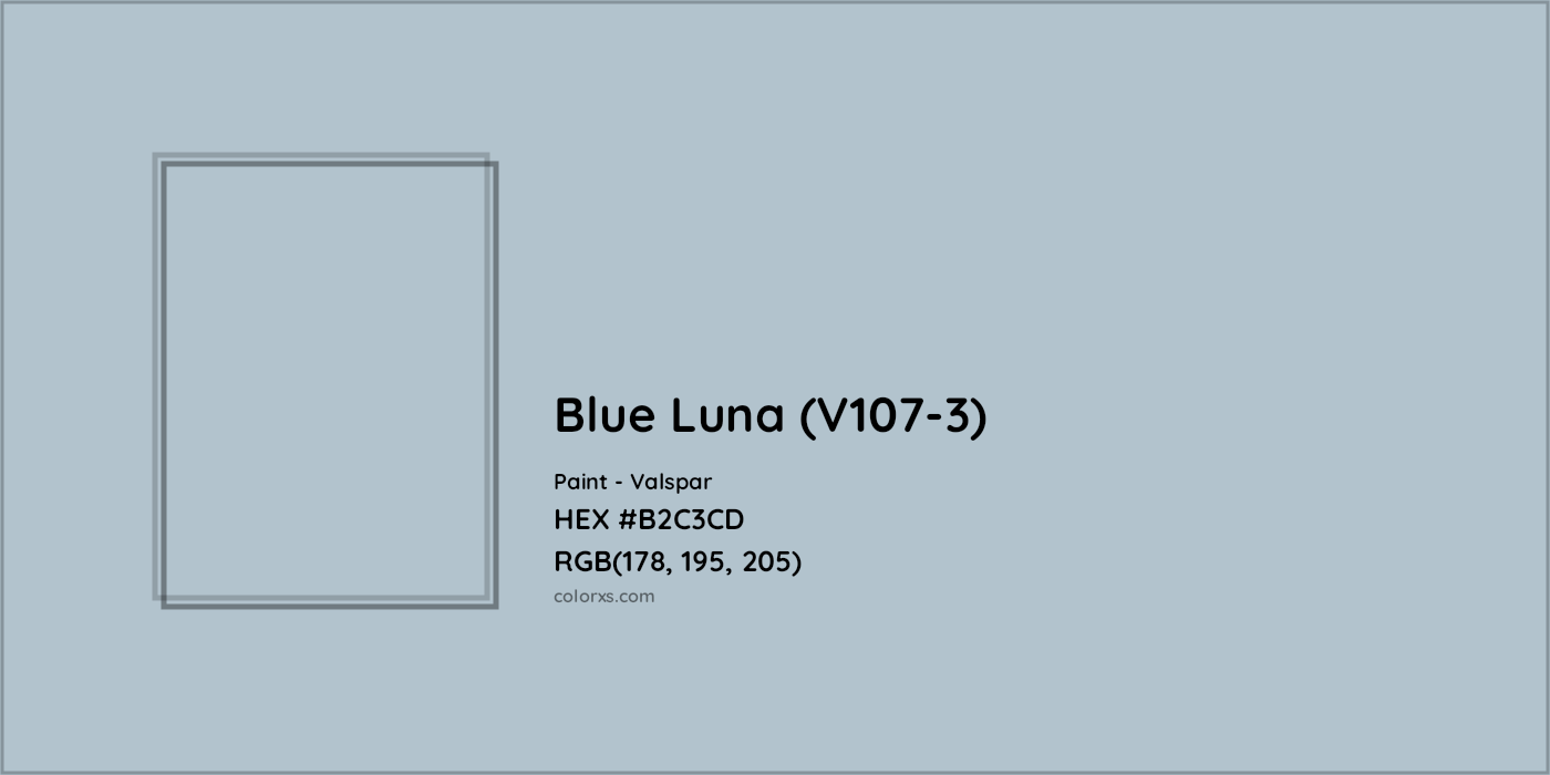 HEX #B2C3CD Blue Luna (V107-3) Paint Valspar - Color Code