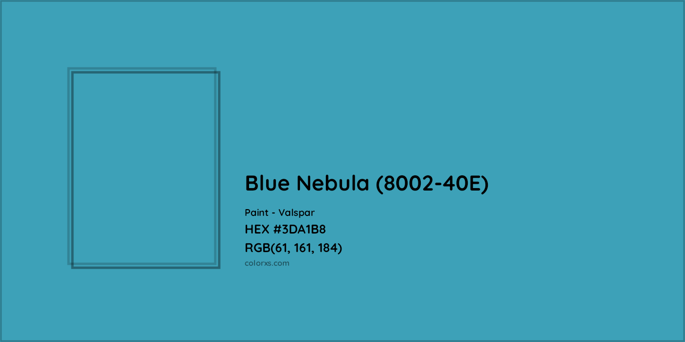 HEX #3DA1B8 Blue Nebula (8002-40E) Paint Valspar - Color Code