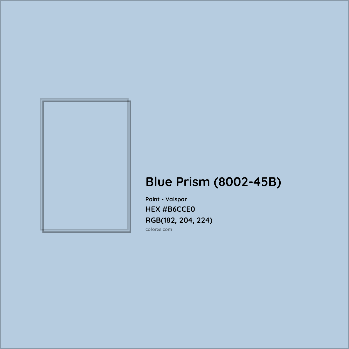 HEX #B6CCE0 Blue Prism (8002-45B) Paint Valspar - Color Code