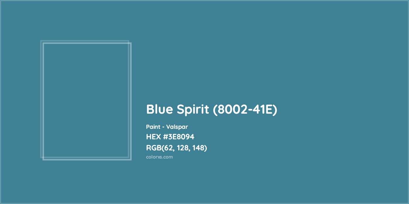 HEX #3E8094 Blue Spirit (8002-41E) Paint Valspar - Color Code