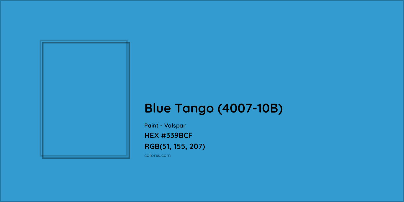 HEX #339BCF Blue Tango (4007-10B) Paint Valspar - Color Code