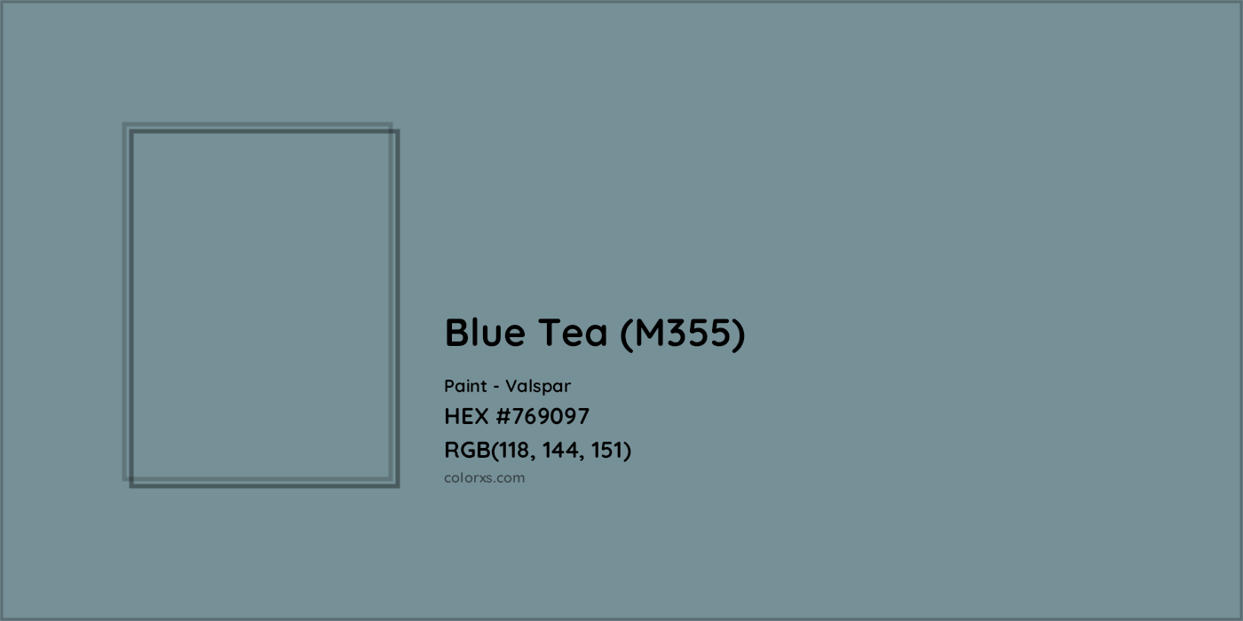 HEX #769097 Blue Tea (M355) Paint Valspar - Color Code