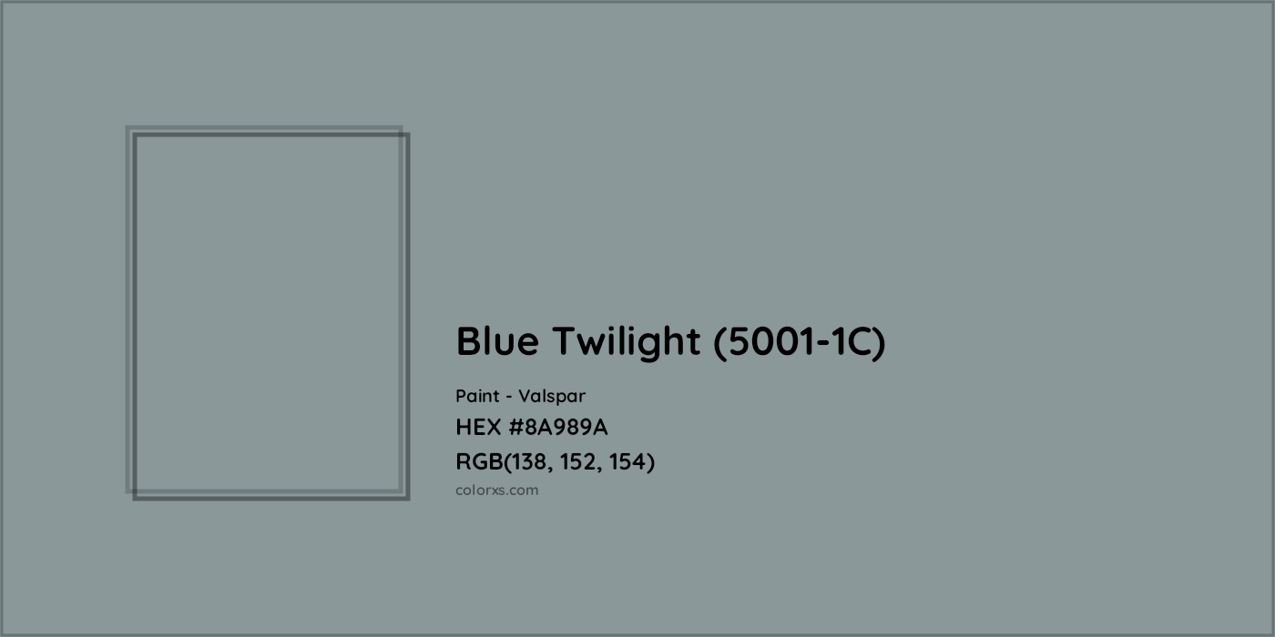 HEX #8A989A Blue Twilight (5001-1C) Paint Valspar - Color Code