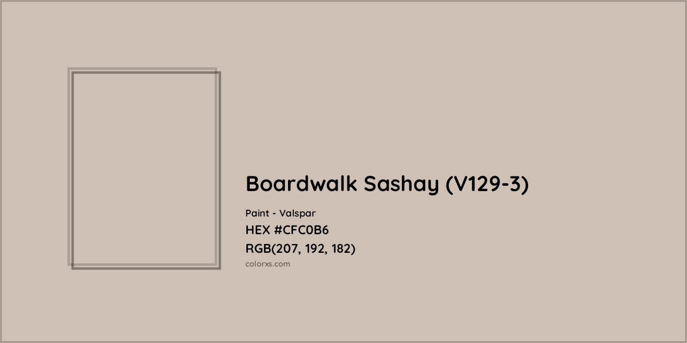 HEX #CFC0B6 Boardwalk Sashay (V129-3) Paint Valspar - Color Code