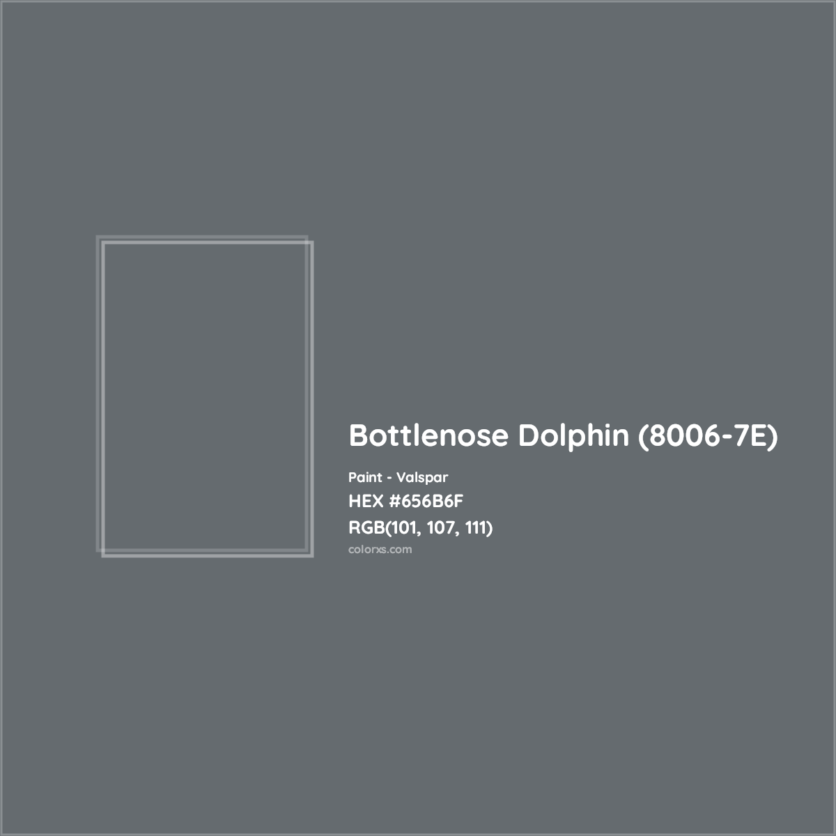 HEX #656B6F Bottlenose Dolphin (8006-7E) Paint Valspar - Color Code