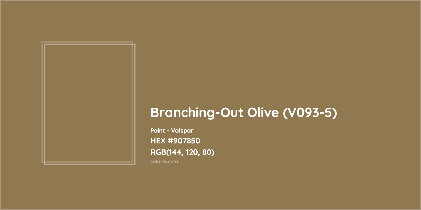 HEX #907850 Branching-Out Olive (V093-5) Paint Valspar - Color Code