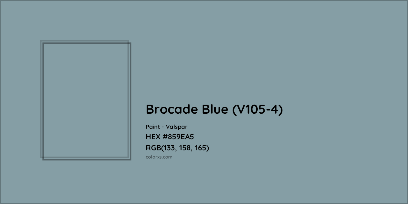 HEX #859EA5 Brocade Blue (V105-4) Paint Valspar - Color Code