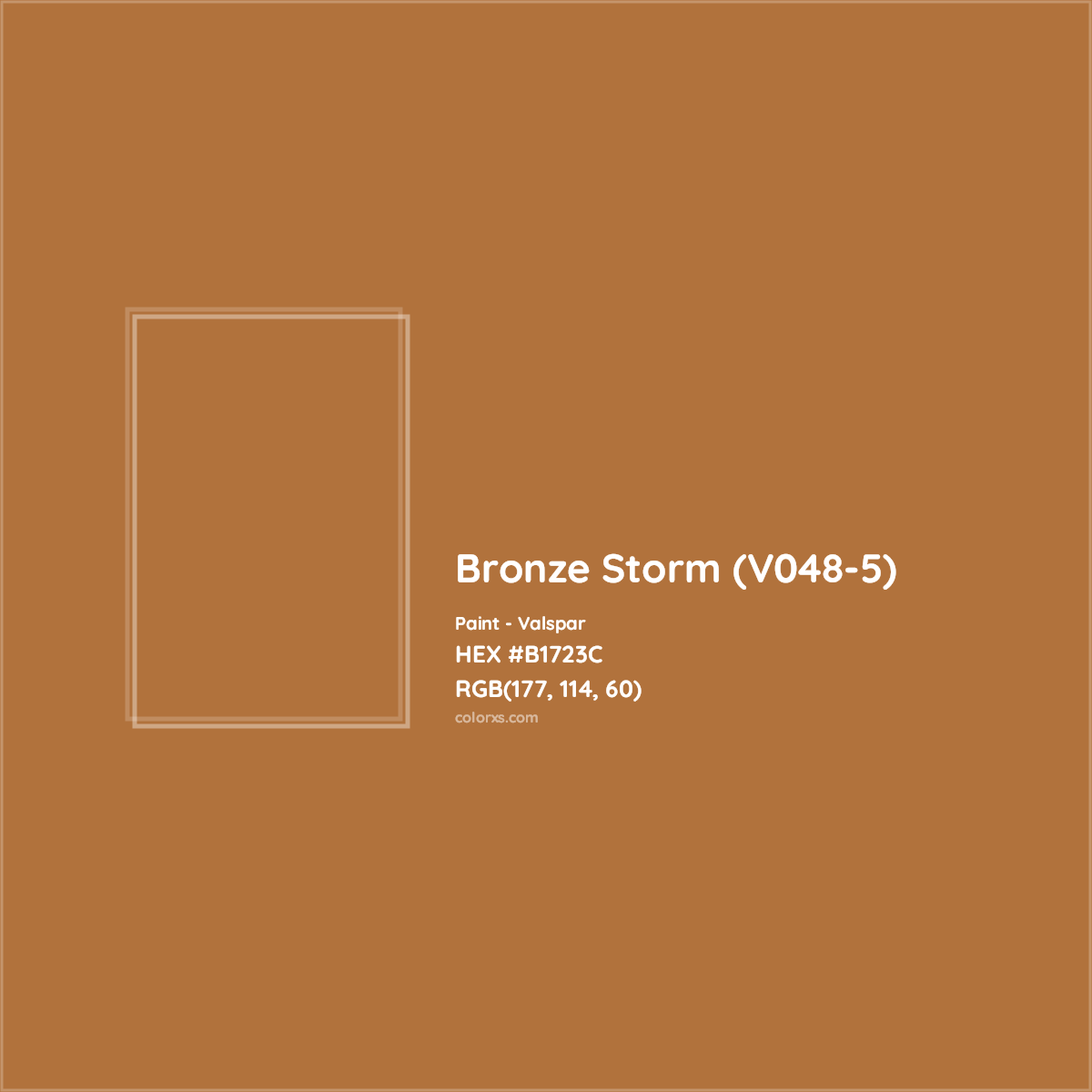 HEX #B1723C Bronze Storm (V048-5) Paint Valspar - Color Code