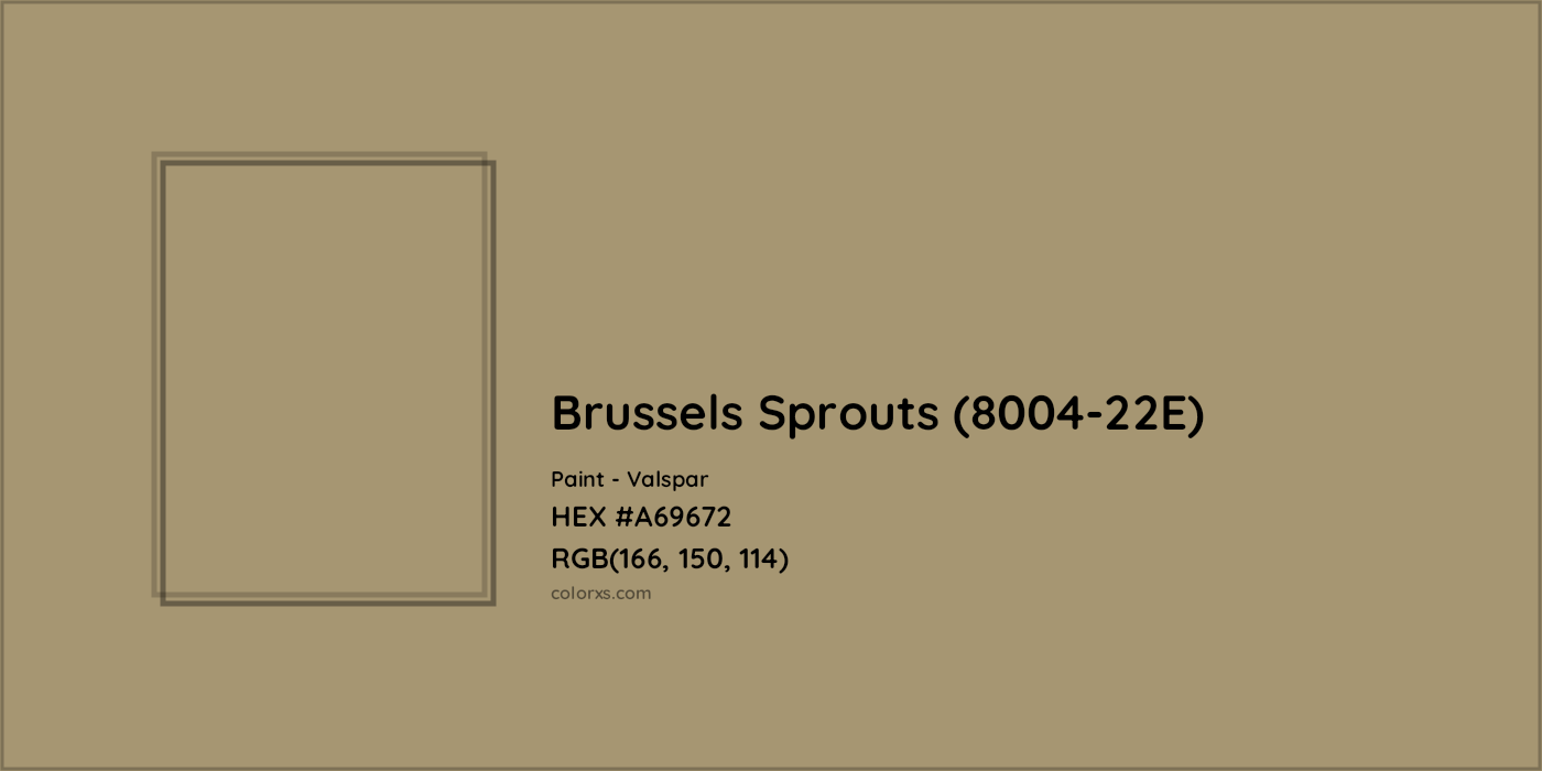 HEX #A69672 Brussels Sprouts (8004-22E) Paint Valspar - Color Code