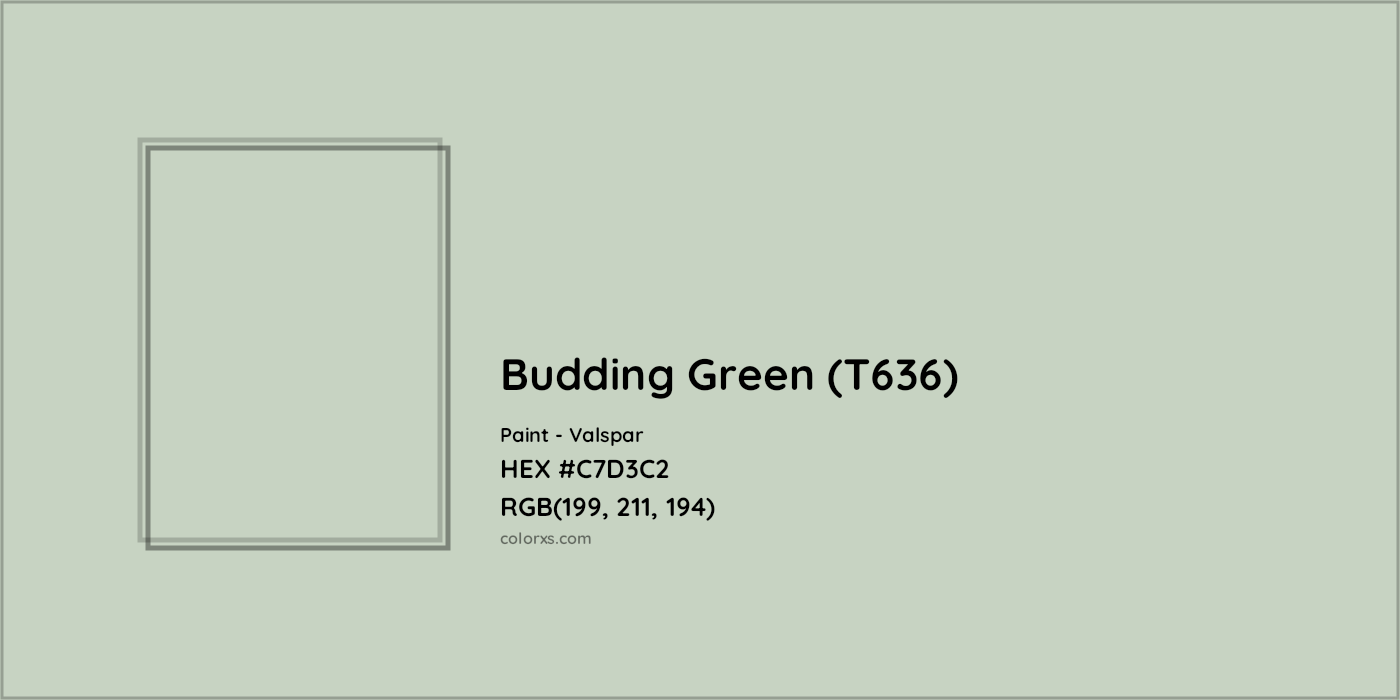 HEX #C7D3C2 Budding Green (T636) Paint Valspar - Color Code