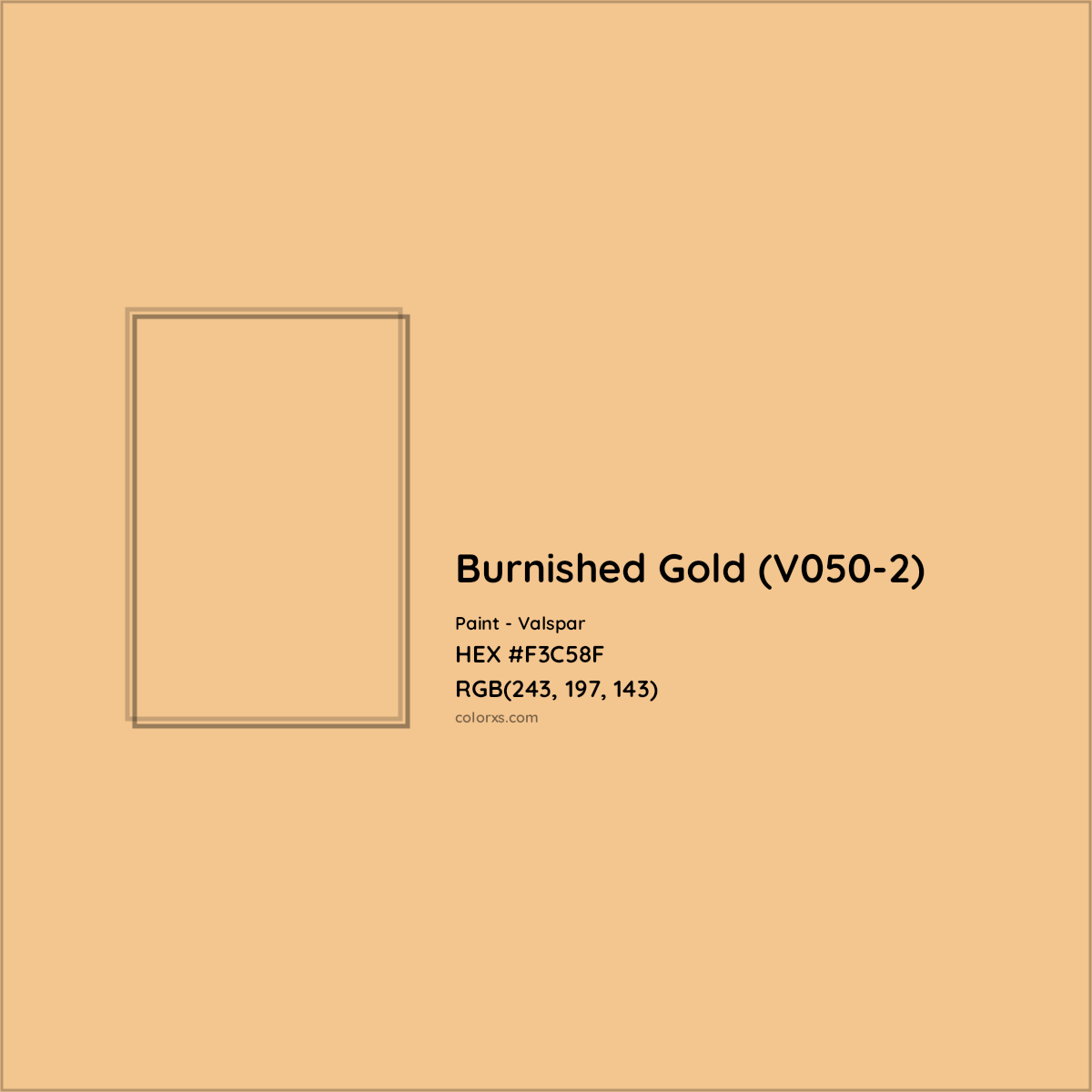 HEX #F3C58F Burnished Gold (V050-2) Paint Valspar - Color Code