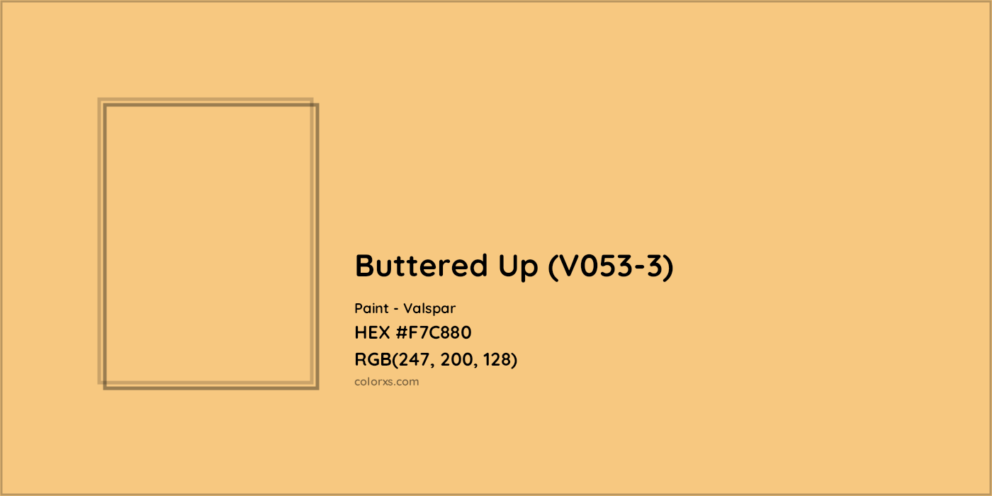 HEX #F7C880 Buttered Up (V053-3) Paint Valspar - Color Code