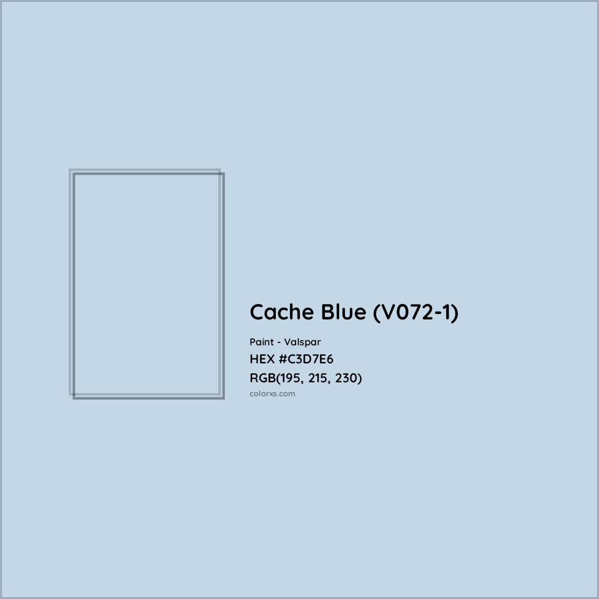 HEX #C3D7E6 Cache Blue (V072-1) Paint Valspar - Color Code