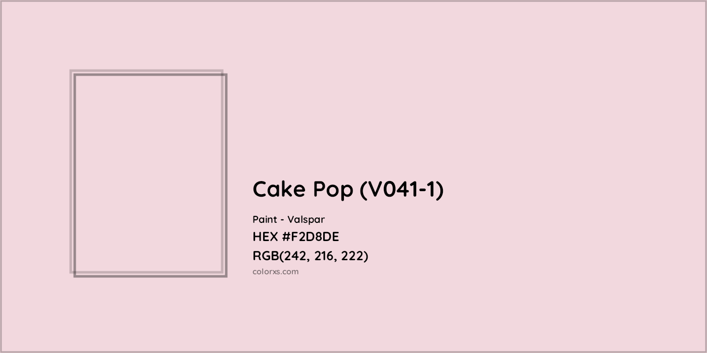 HEX #F2D8DE Cake Pop (V041-1) Paint Valspar - Color Code