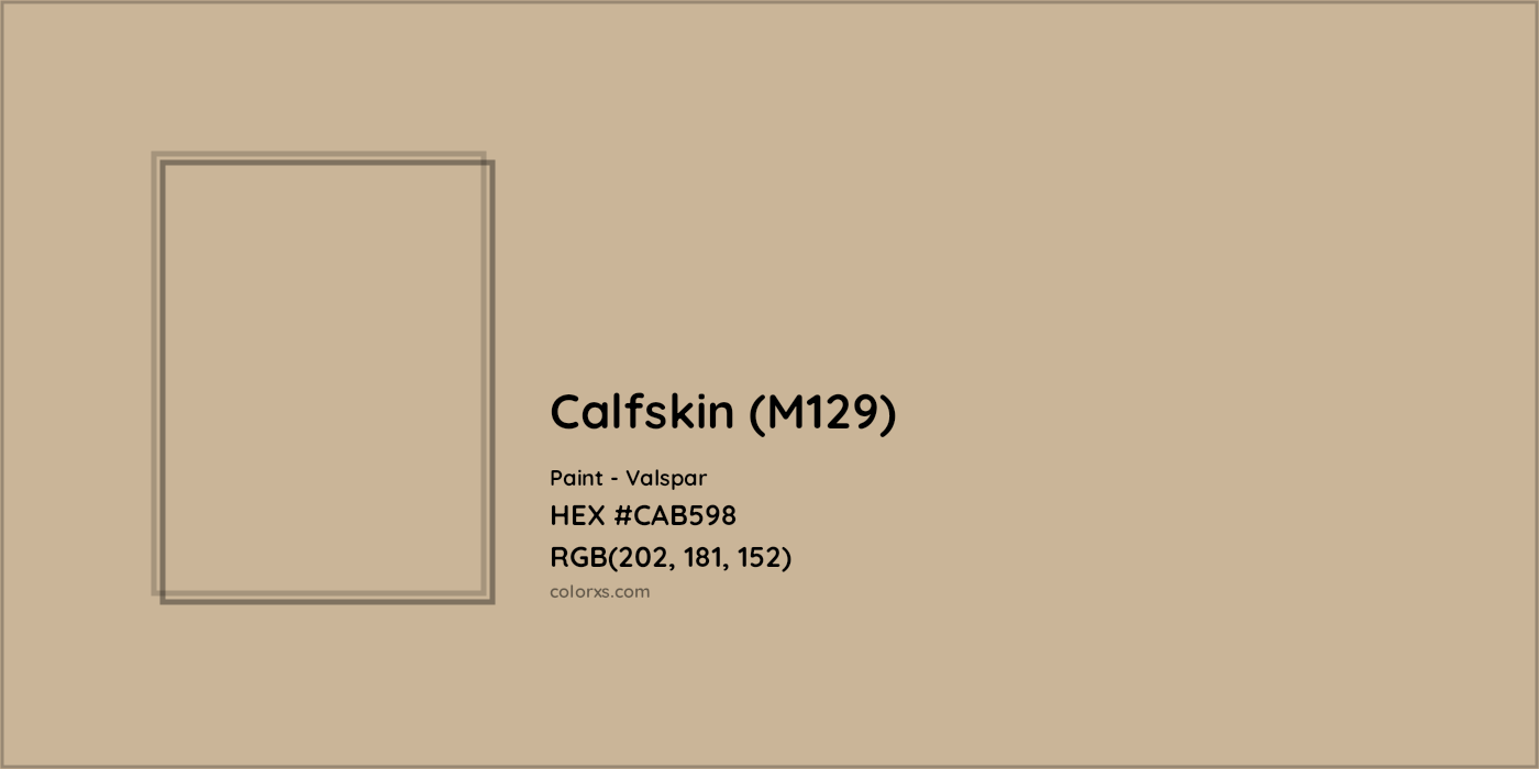 HEX #CAB598 Calfskin (M129) Paint Valspar - Color Code